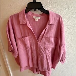 Treasure & Bond Mauve Button-Down Shirt